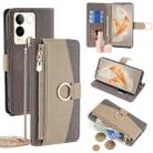 For vivo S17e 5G Crossbody Litchi Texture Leather Phone Case(Grey) - 1