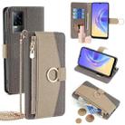 For vivo V21e 4G / Y73 2021 Crossbody Litchi Texture Leather Phone Case(Grey) - 1