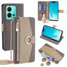 For vivo V25 5G / V25e 5G Crossbody Litchi Texture Leather Phone Case(Grey) - 1