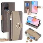 For vivo Y21 / Y21s / Y33s Crossbody Litchi Texture Leather Phone Case(Grey) - 1