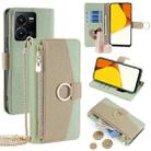 For vivo Y35  4G / Y22 / Y22s Crossbody Litchi Texture Leather Phone Case(Green) - 1