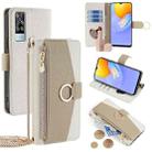 For vivo Y51 2020 4G Crossbody Litchi Texture Leather Phone Case(White) - 1