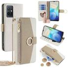 For vivo Y75 5G/Y55 5G/T1 5G Foreign Crossbody Litchi Texture Leather Phone Case(White) - 1