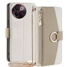 For vivo V30e 5G Global Crossbody Litchi Texture Leather Phone Case(White) - 1