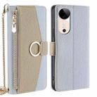 For vivo S19 Crossbody Litchi Texture Leather Phone Case(Blue) - 1