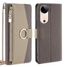 For vivo S19 Crossbody Litchi Texture Leather Phone Case(Grey) - 1