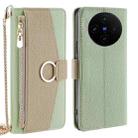 For vivo X100s Crossbody Litchi Texture Leather Phone Case(Green) - 1