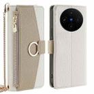 For vivo X100s Crossbody Litchi Texture Leather Phone Case(White) - 1