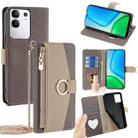 For vivo Y29 4G Global Crossbody Litchi Texture Leather Phone Case(Grey) - 1