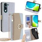 For vivo Y29s 5G / Y04 4G Crossbody Litchi Texture Leather Phone Case(Blue) - 1