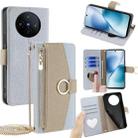 For vivo X200s 5G Crossbody Litchi Texture Leather Phone Case(Blue) - 1