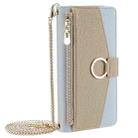 For vivo X200s 5G Crossbody Litchi Texture Leather Phone Case(Blue) - 2