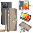 For Xiaomi Redmi 12C 4G Crossbody Litchi Texture Leather Phone Case(Grey) - 1