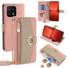 For Xiaomi 13 Crossbody Litchi Texture Leather Phone Case(Pink) - 1