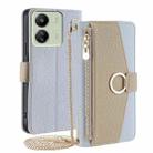 For Xiaomi Redmi 13C Crossbody Litchi Texture Leather Phone Case(Blue) - 1