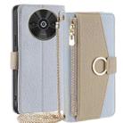 For Xiaomi Redmi A3 4G Crossbody Litchi Texture Leather Phone Case(Blue) - 1