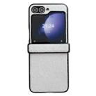 For Samsung Galaxy Z Flip Hinge Plush PC Phone Case(White) - 1