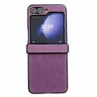 For Samsung Galaxy Z Flip Hinge Plush PC Phone Case(Purple) - 1