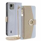 For Nokia C110 4G Crossbody Litchi Texture Leather Phone Case(Blue) - 1