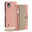 For Nokia C110 4G Crossbody Litchi Texture Leather Phone Case(Pink) - 1