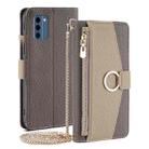For Nokia C300 4G Crossbody Litchi Texture Leather Phone Case(Grey) - 1