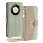 For Honor X50 5G Crossbody Litchi Texture Leather Phone Case(Green) - 1