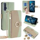 For Honor 20 Crossbody Litchi Texture Leather Phone Case(Green) - 1