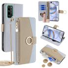 For Honor 30 Pro Crossbody Litchi Texture Leather Phone Case(Blue) - 1