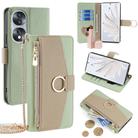 For Honor 70 Crossbody Litchi Texture Leather Phone Case(Green) - 1