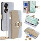 For Honor 70 Pro / 70 Pro+ Crossbody Litchi Texture Leather Phone Case(Blue) - 1