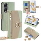 For Honor 90 5G Crossbody Litchi Texture Leather Phone Case(Green) - 1