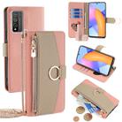 For Honor 10X Lite Crossbody Litchi Texture Leather Phone Case(Pink) - 1