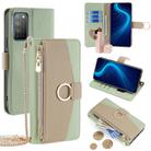 For Honor X10 5G Crossbody Litchi Texture Leather Phone Case(Green) - 1