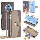 For Honor Magic5 Crossbody Litchi Texture Leather Phone Case(Grey) - 1