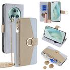 For Honor Magic5 Pro Crossbody Litchi Texture Leather Phone Case(Blue) - 1