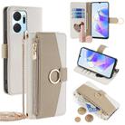For Honor X7a Crossbody Litchi Texture Leather Phone Case(White) - 1