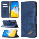 For Huawei P40 Pro Matching Color Crocodile Texture Horizontal Flip PU Leather Case with Wallet & Holder & Card Slots(Blue) - 1