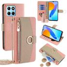 For Honor X8 5G / X6 Crossbody Litchi Texture Leather Phone Case(Pink) - 1