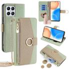 For Honor X30i / X8 Crossbody Litchi Texture Leather Phone Case(Green) - 1