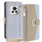 For Honor Magic6 5G Crossbody Litchi Texture Leather Phone Case(Blue) - 1