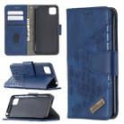 For Huawei Y5P Matching Color Crocodile Texture Horizontal Flip PU Leather Case with Wallet & Holder & Card Slots(Blue) - 1