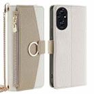 For Honor 200 5G Crossbody Litchi Texture Leather Phone Case(White) - 1