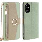 For Honor 200 Pro 5G Crossbody Litchi Texture Leather Phone Case(Green) - 1