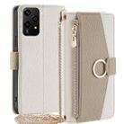 For Honor 200 Lite 5G Global Crossbody Litchi Texture Leather Phone Case(White) - 1