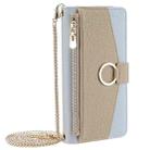 For Honor X8c 4G Crossbody Litchi Texture Leather Phone Case(Blue) - 2
