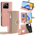 For Honor X60 GT 5G Crossbody Litchi Texture Leather Phone Case(Pink) - 1
