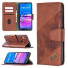 For Huawei Y6(2019) Matching Color Crocodile Texture Horizontal Flip PU Leather Case with Wallet & Holder & Card Slots(Brown) - 1