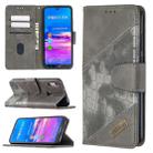 For Huawei Y6(2019) Matching Color Crocodile Texture Horizontal Flip PU Leather Case with Wallet & Holder & Card Slots(Grey) - 1