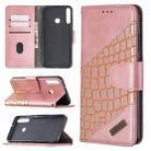 For Huawei Y7P Matching Color Crocodile Texture Horizontal Flip PU Leather Case with Wallet & Holder & Card Slots(Rose Gold) - 1