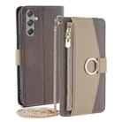 For Samsung Galaxy M34 5G / F34 5G Crossbody Litchi Texture Leather Phone Case(Grey) - 1